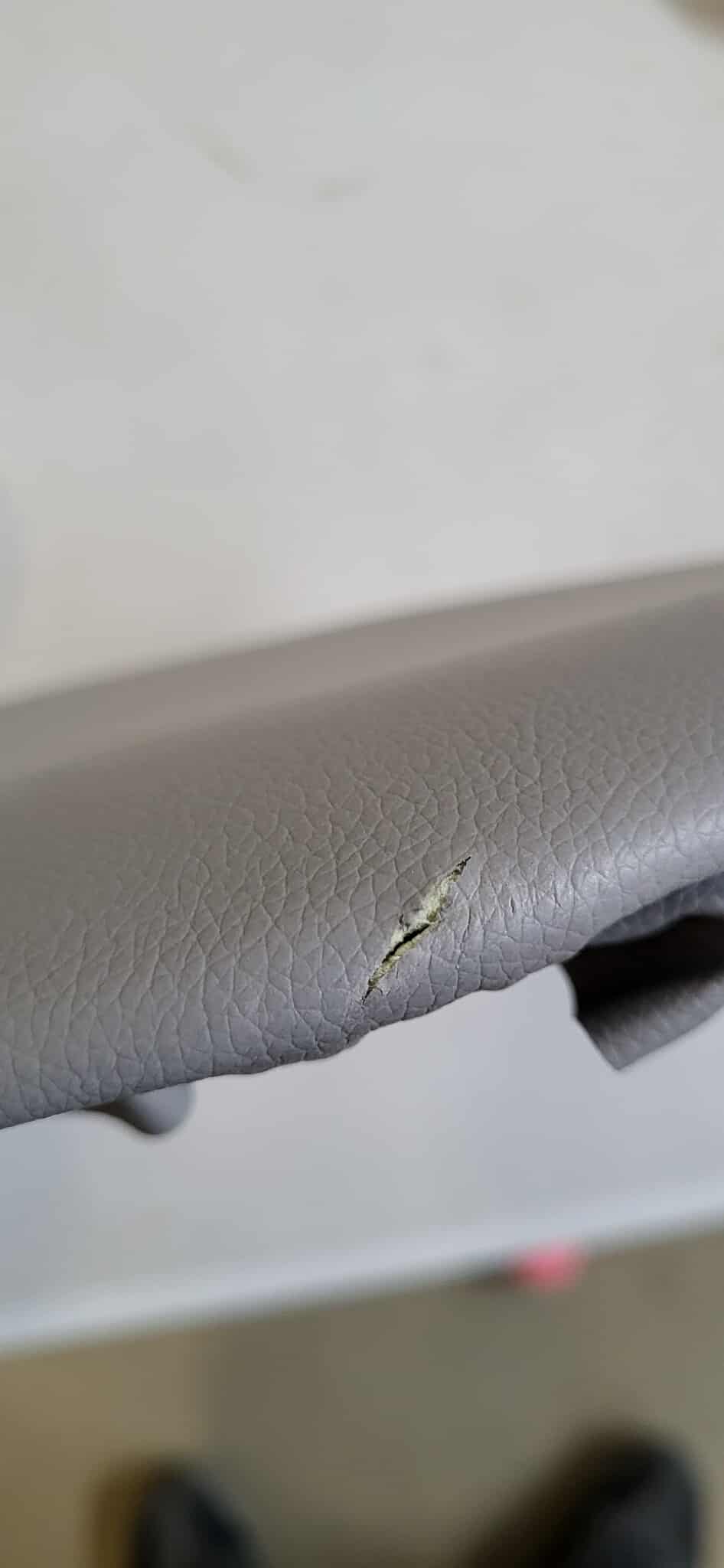 RESIGILAT: Set 4 scaune dining Verdhe pentru bucatarie cu perna tapitata cu piele ecologica, 49x82cm, gri - imagine 2