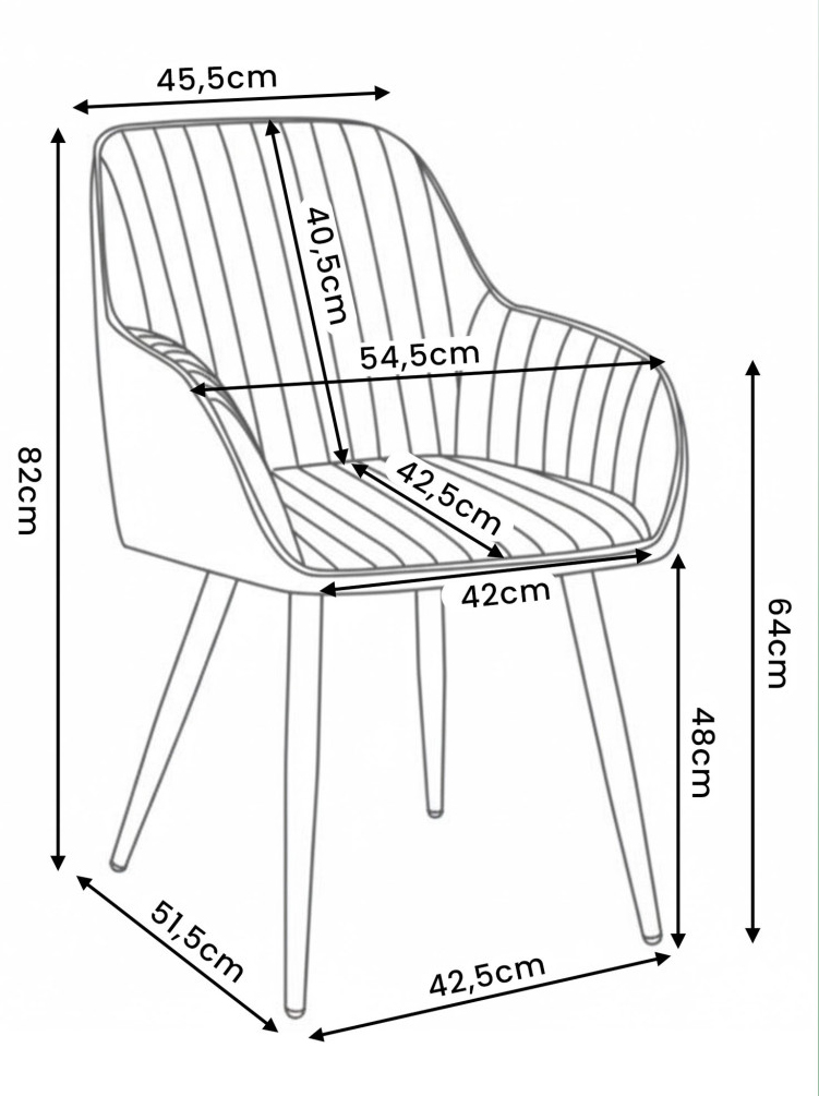 Set 6 scaune tapitate, Livo, velur matlasat, 46x44x87 cm, verde smarald - imagine 12