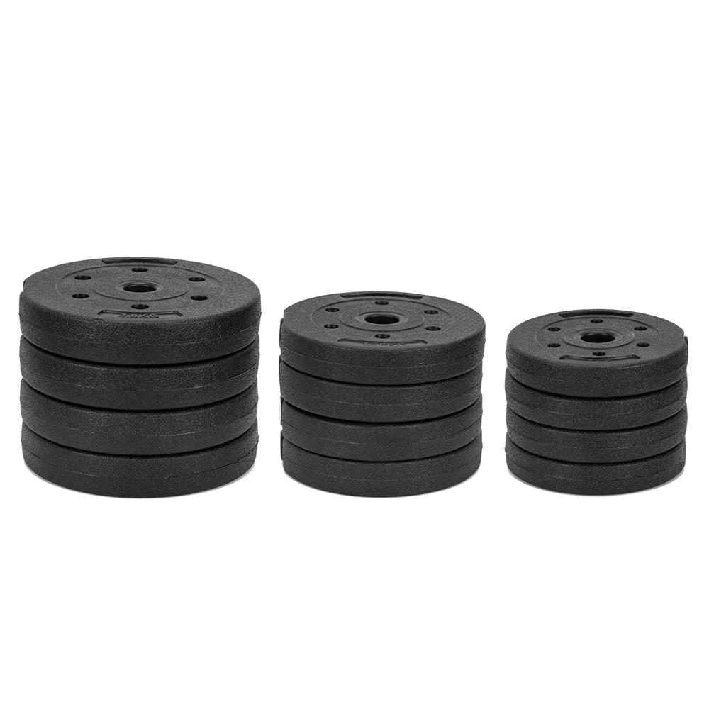 Set gantere si bara ajustabila 20 kg, 12 discuri, conector metalic cu spuma, negru - imagine 17