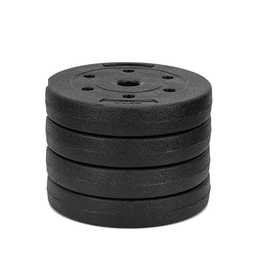 Set gantere si bara ajustabila 20 kg, 12 discuri, conector metalic cu spuma, negru - imagine 10