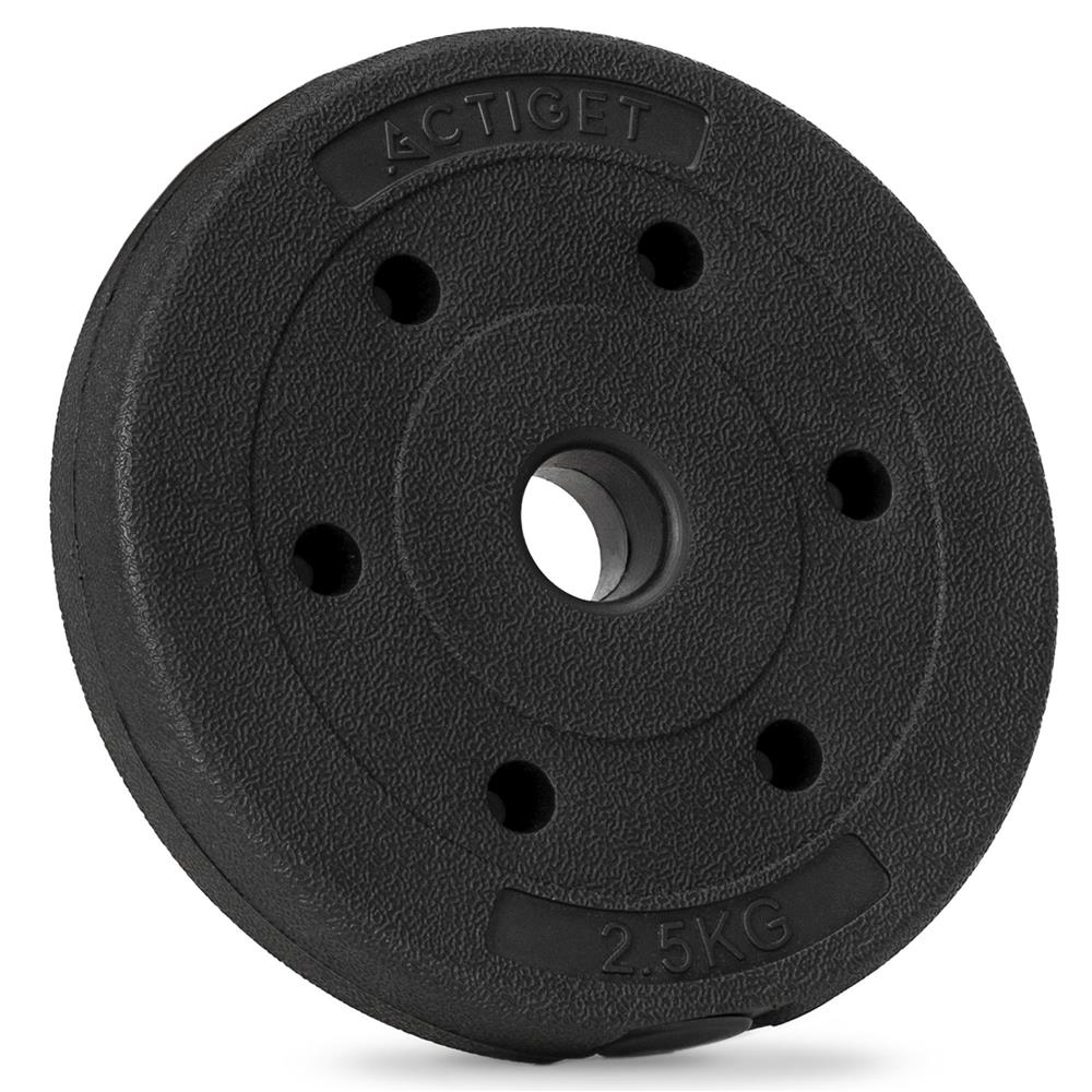 Disc greutate haltera, 2,5 kg, umplutura bitumica, invelist PP, 29 mm, negru