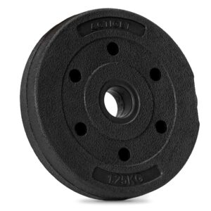 Disc greutate haltera, 1,25 kg, umplutura bitumica, invelist PP, 29 mm, negru