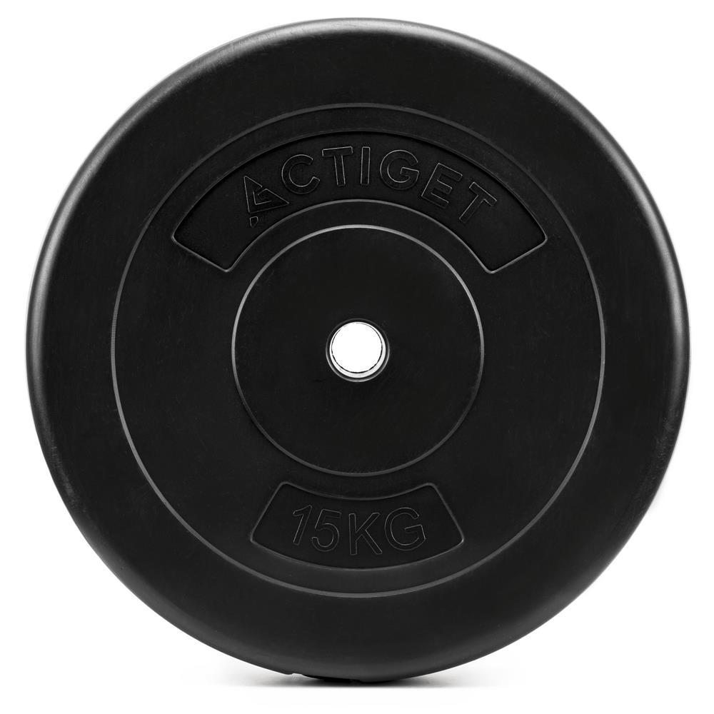 Disc greutate haltera 15 kg, 31 mm, compozit bitumic, PP, 37x7 cm, negru - imagine 4