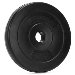 Disc greutate haltera 1,25 kg, 31 mm, compozit bitumic, PP, 18x3 cm, negru