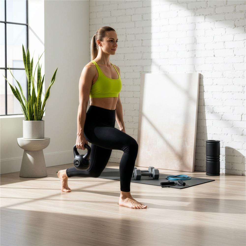 Kettlebell 2 kg, bitum cu invelis rezistent ABS, 19x16 cm, negru - imagine 3