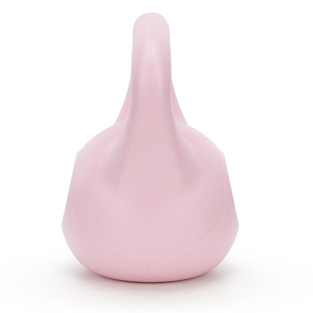 Kettlebell 4 kg, bitum cu invelis rezistent ABS, 18x21 cm, roz - imagine 4