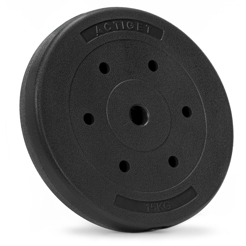 Disc greutate haltera, 10 kg, umplutura bitumica, invelist PP, 29 mm, negru