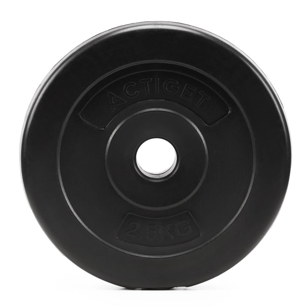 Disc greutate haltera 2,5 kg, 31 mm, compozit bitumic, PP, 22x4 cm, negru - imagine 2