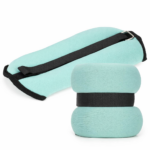 Greutati pentru incheietura mainii si glezna 2x1,5 kg, neopren si nisip fier, 28x13 cm, verde menta
