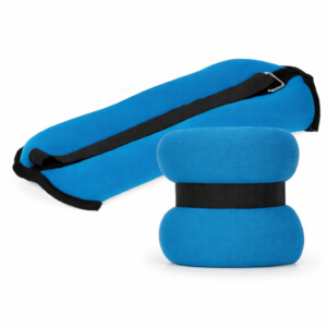 Greutati pentru incheietura mainii si glezna 2x2 kg, neopren si nisip fier, 34x14 cm, albastru