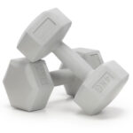 Set gantere hex 2x4 kg, bitum cu invelis rezistent PP, gri