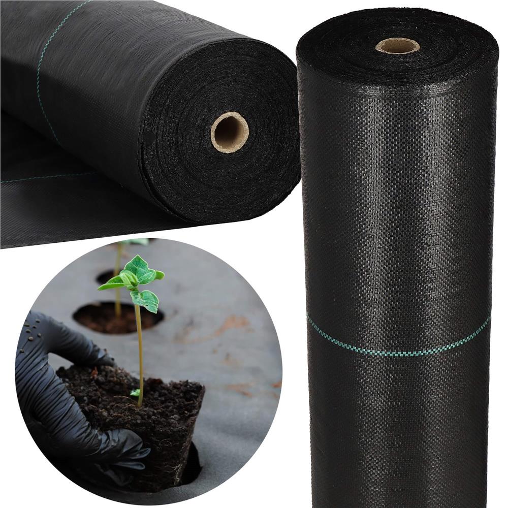 Folie agrotextil, mulcire, antiburuieni, filtru UV, 10 x 2metri, 90g/m2, negru - imagine 20