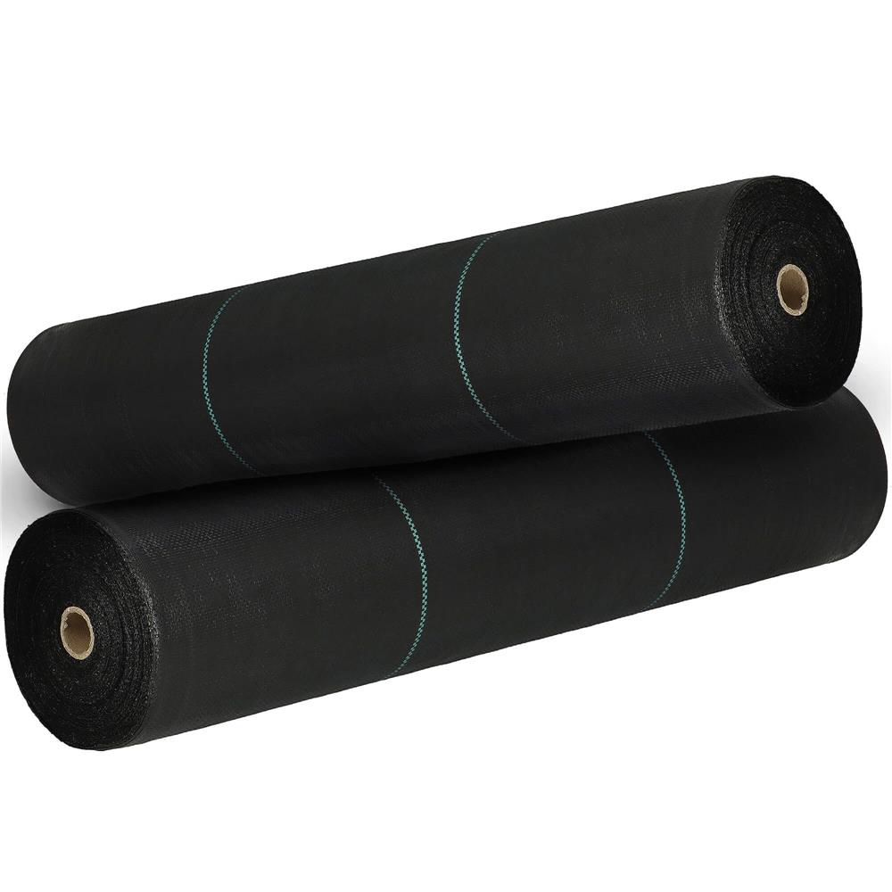 Folie agrotextil, mulcire, antiburuieni, filtru UV, 10 x 2metri, 90g/m2, negru - imagine 5