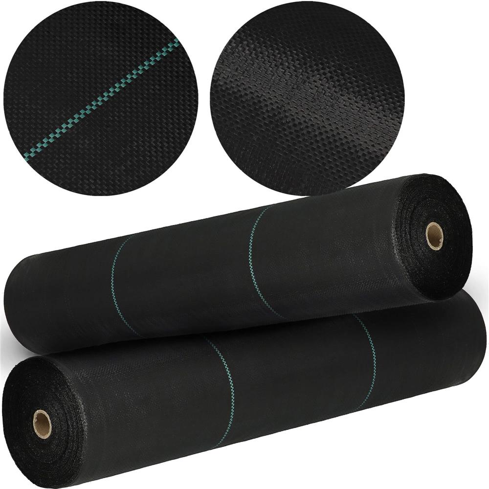 Folie agrotextil, mulcire, antiburuieni, filtru UV, 10 x 2metri, 90g/m2, negru - imagine 6