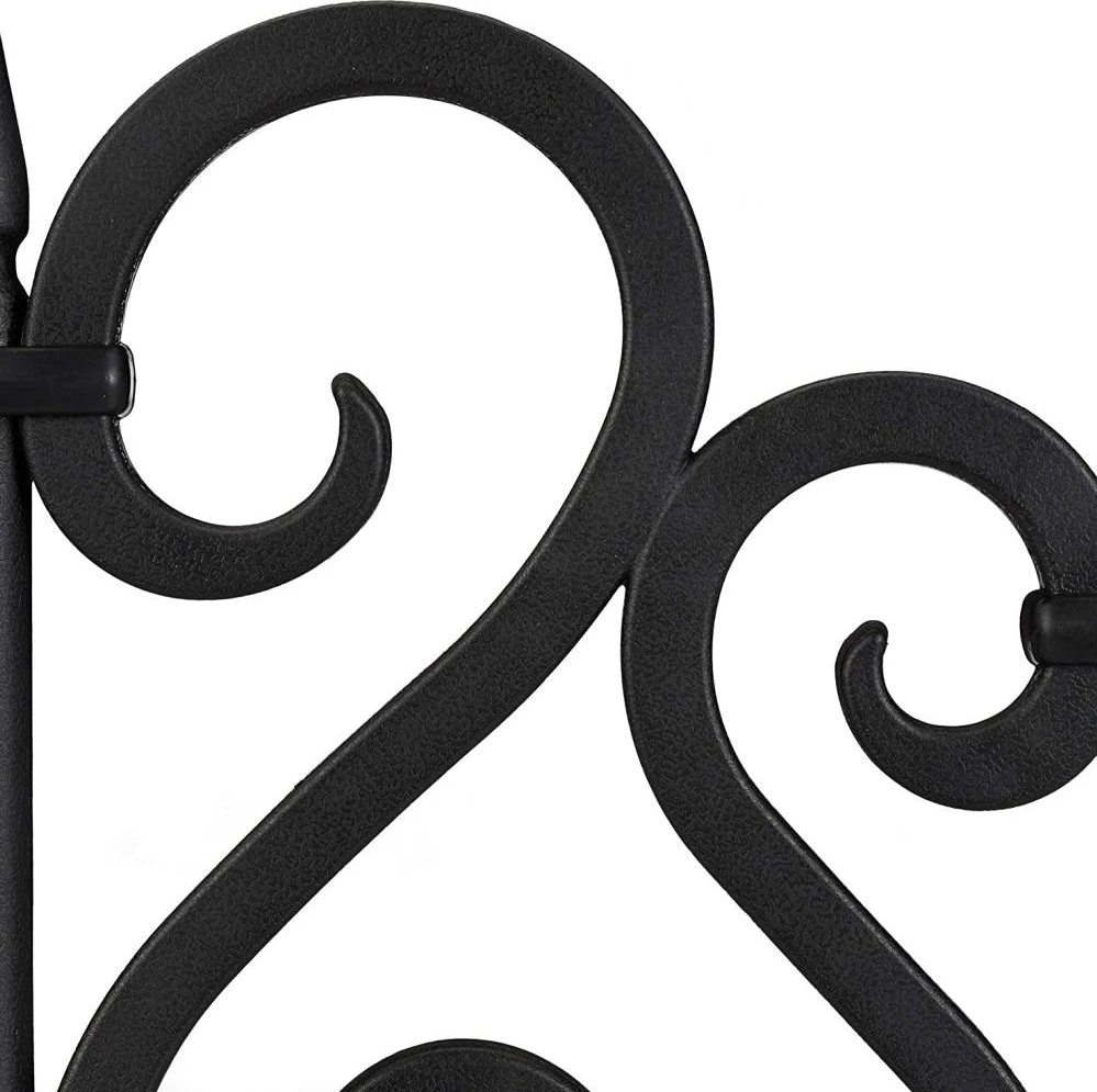 Set 4 panouri de gard decorativ gradina, flexibil, PVC, set 4 x 60x33 cm, negru - imagine 3