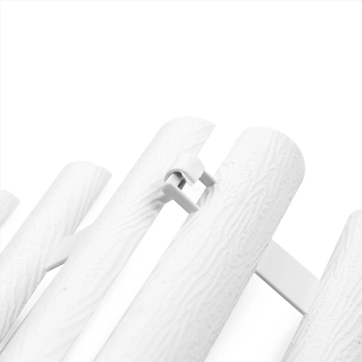 Set 4 panouri de gard decorativ gradina, flexibil, PVC, set 4 x 60x33 cm, alb - imagine 4