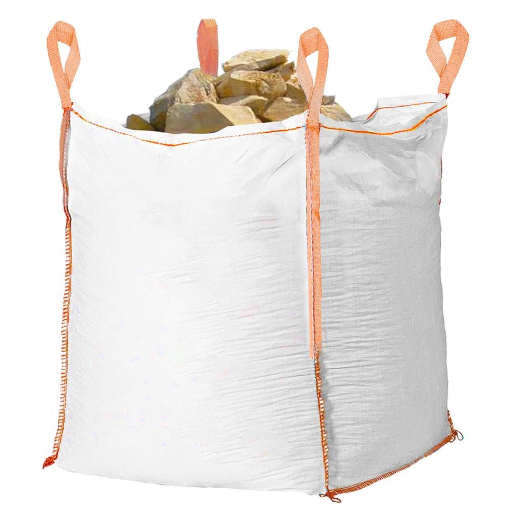 Sac gradina big bag pentru frunze si deseuri vegetale, 420 L, 500 kg, 75x75x75 cm, alb - imagine 7