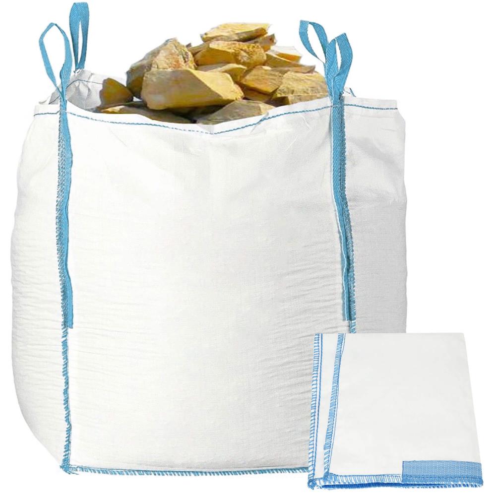 Sac gradina big bag pentru frunze si deseuri vegetale, 900 L, 1000 kg, 92x92x100 cm, alb - imagine 16