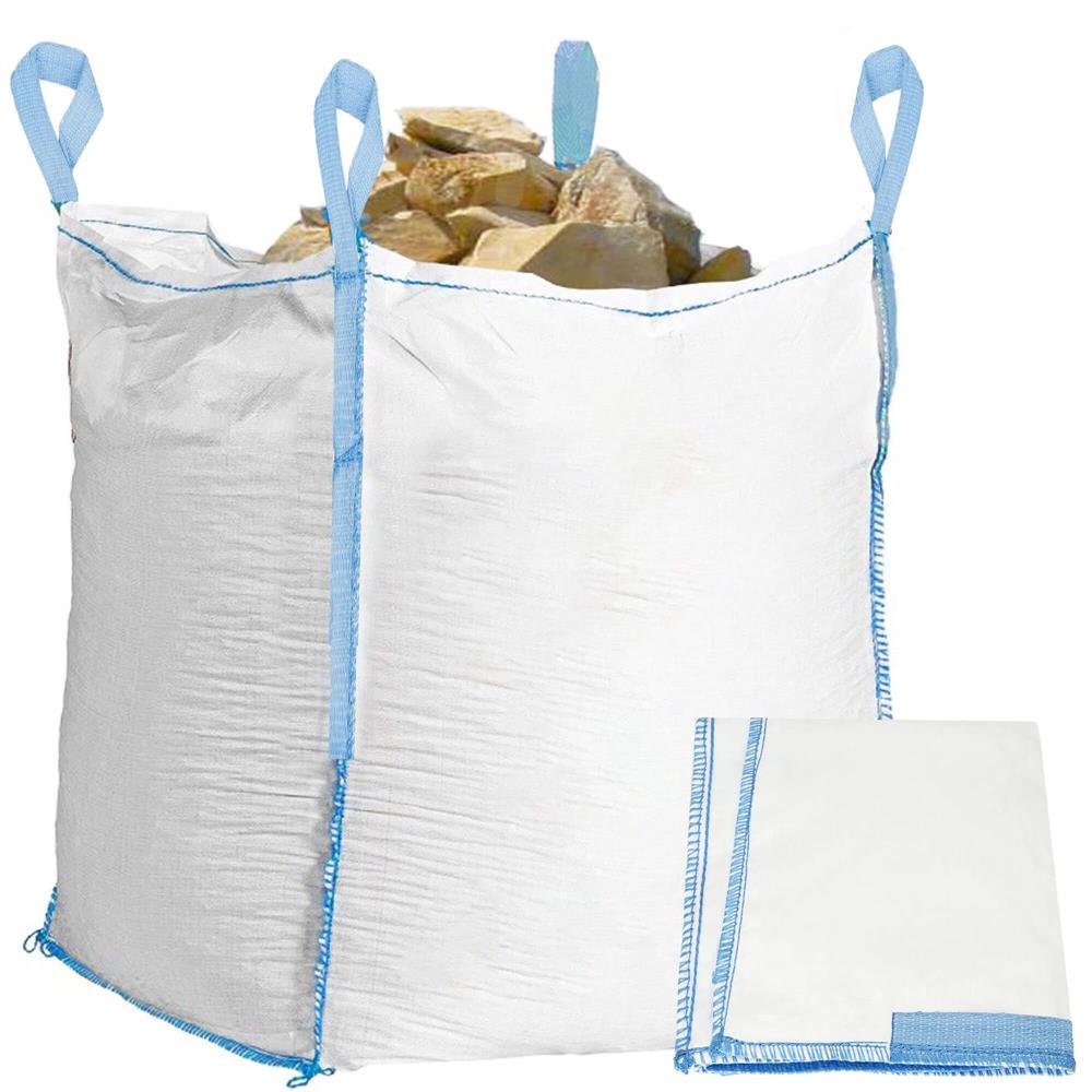 Sac gradina big bag pentru frunze si deseuri vegetale, 900 L, 1000 kg, 92x92x100 cm, alb - imagine 17