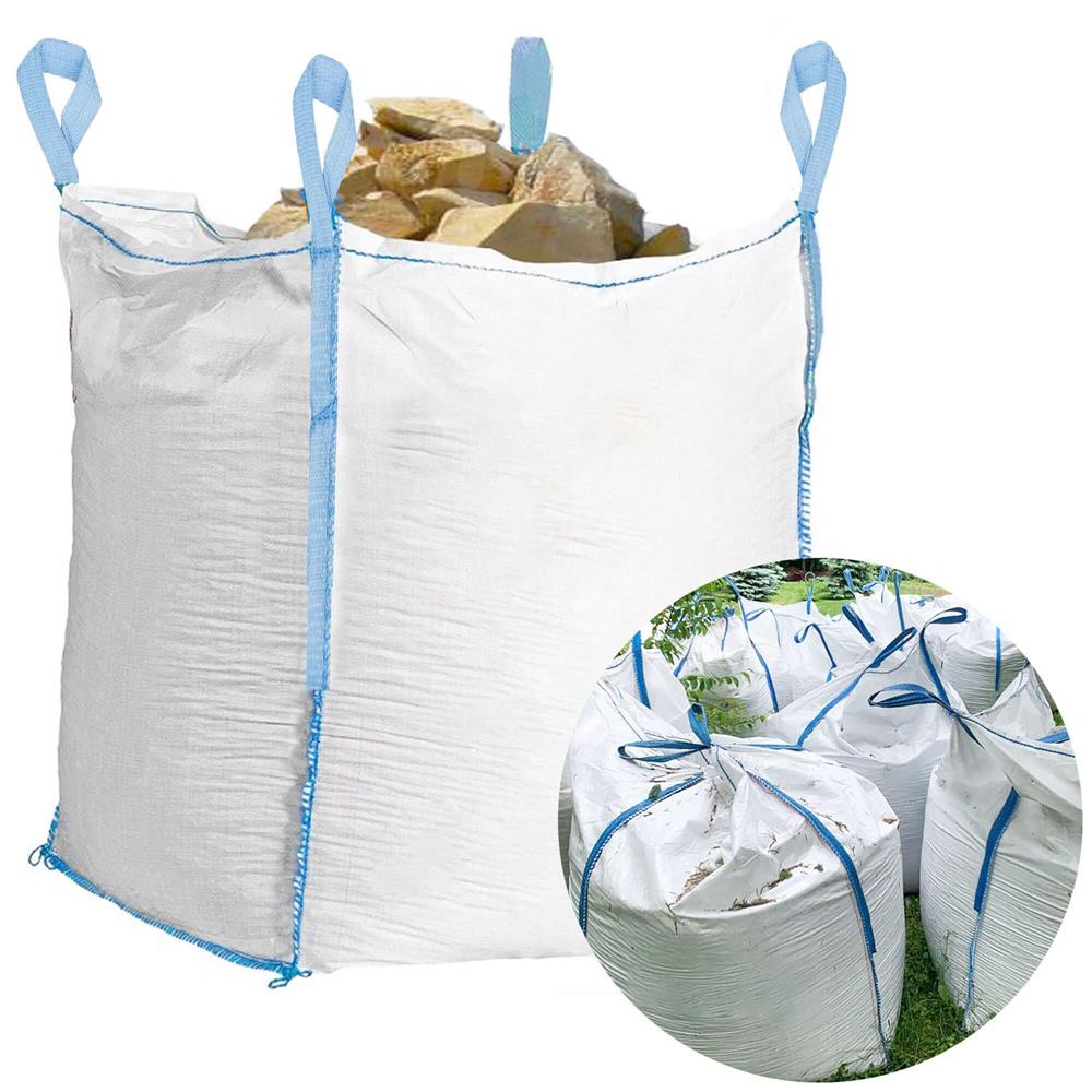 Sac gradina big bag pentru frunze si deseuri vegetale, 900 L, 1000 kg, 92x92x100 cm, alb - imagine 19