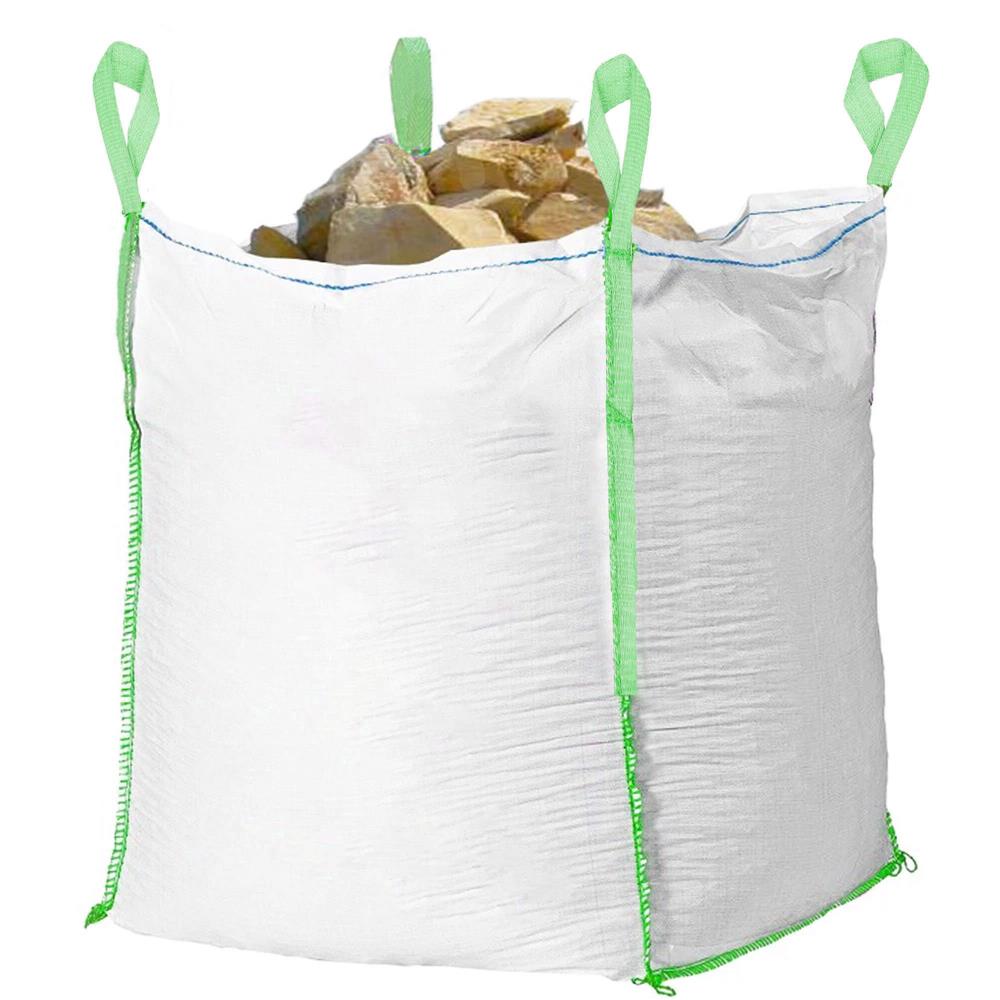Sac gradina big bag pentru frunze si deseuri vegetale, 1000 L, 1000 kg, 90x90x120 cm, alb - imagine 3