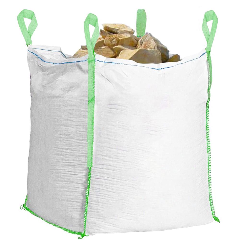Sac gradina big bag pentru frunze si deseuri vegetale, 1000 L, 1000 kg, 90x90x120 cm, alb