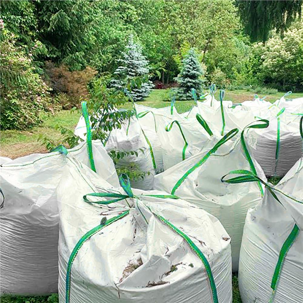 Sac gradina big bag pentru frunze si deseuri vegetale, 1000 L, 1000 kg, 90x90x120 cm, alb - imagine 8