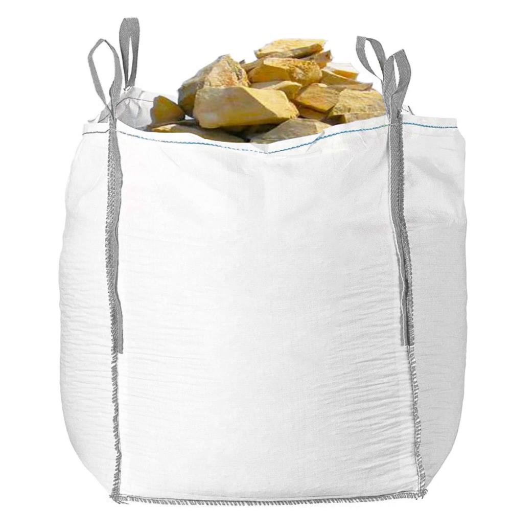 Sac gradina big bag pentru frunze si deseuri vegetale, 1200 L, 1000 kg, 90x90x145 cm, alb - imagine 2