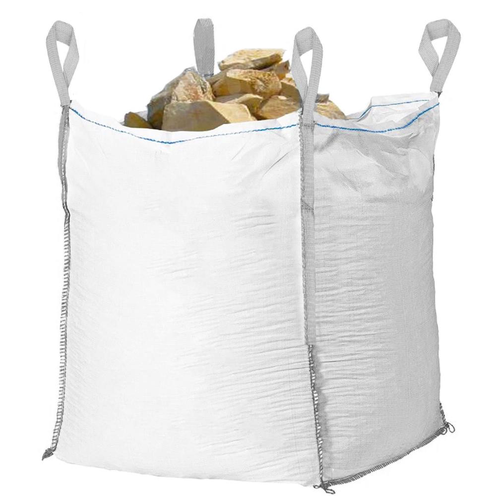 Sac gradina big bag pentru frunze si deseuri vegetale, 1200 L, 1000 kg, 90x90x145 cm, alb - imagine 4