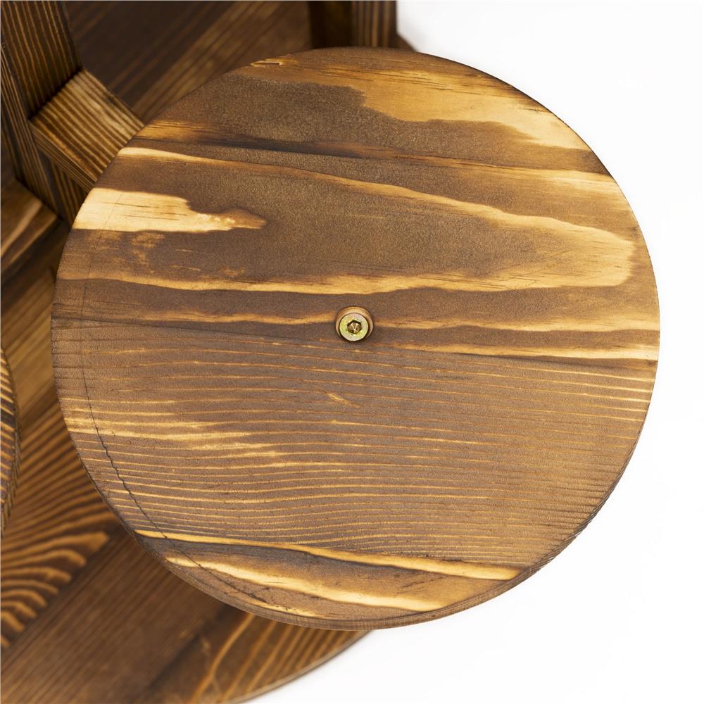 Suport pentru flori, din lemn si MDF, 6 niveluri pentru ghivece, 48x48x87 cm, maro - imagine 7