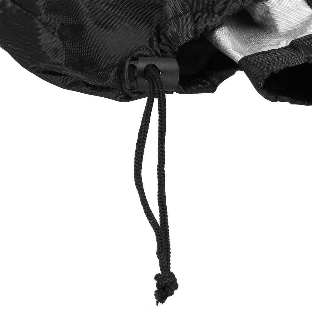 Husa protectie pentru umbrela de gradina, impermeabila, cu fermoar si snur reglabil, 205 cm, negru - imagine 3