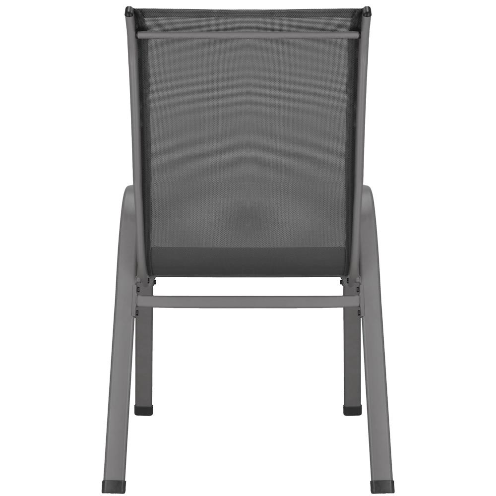 Set 4 scaune gradina cu brate, cadru otel si sezut textilene, 53x72x92 cm, gri - imagine 24