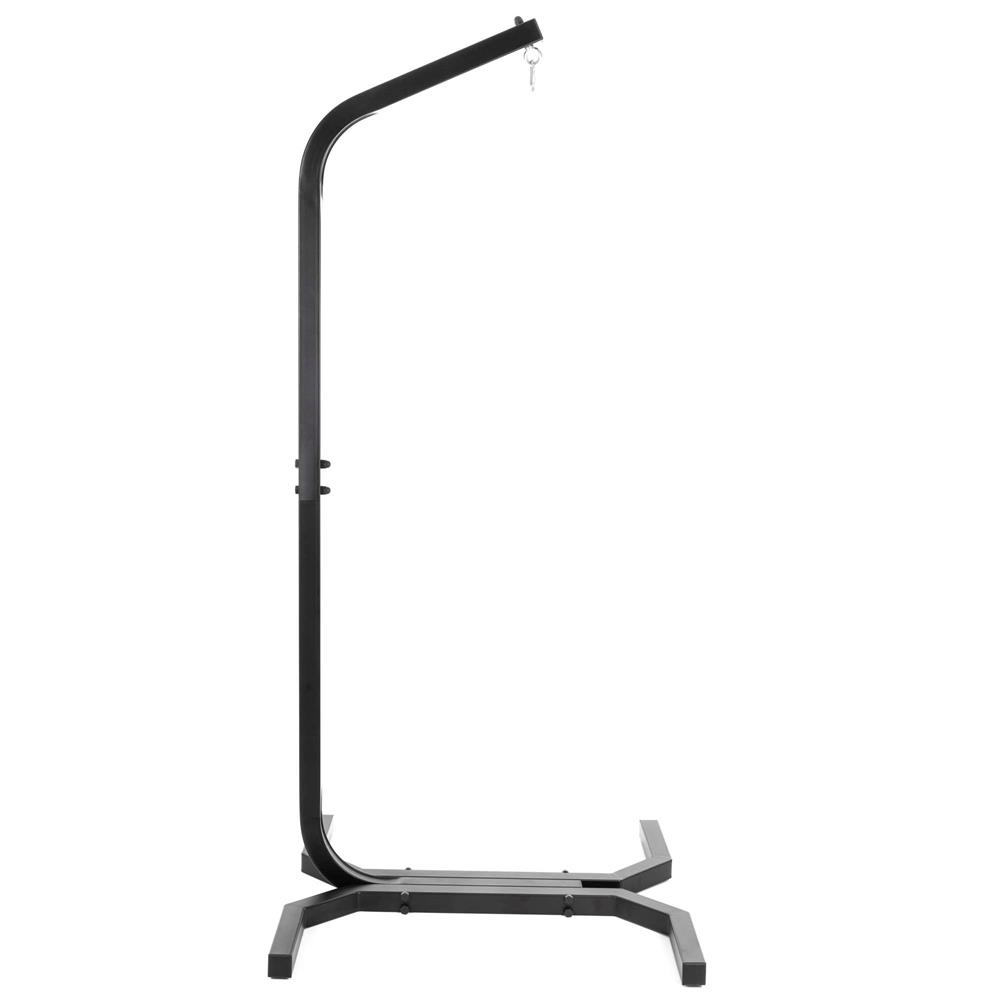 Suport leagan tip cuib sau hamac suspendat, cadru otel, maxim 180 kg, 92x92x205 cm, negru - imagine 11