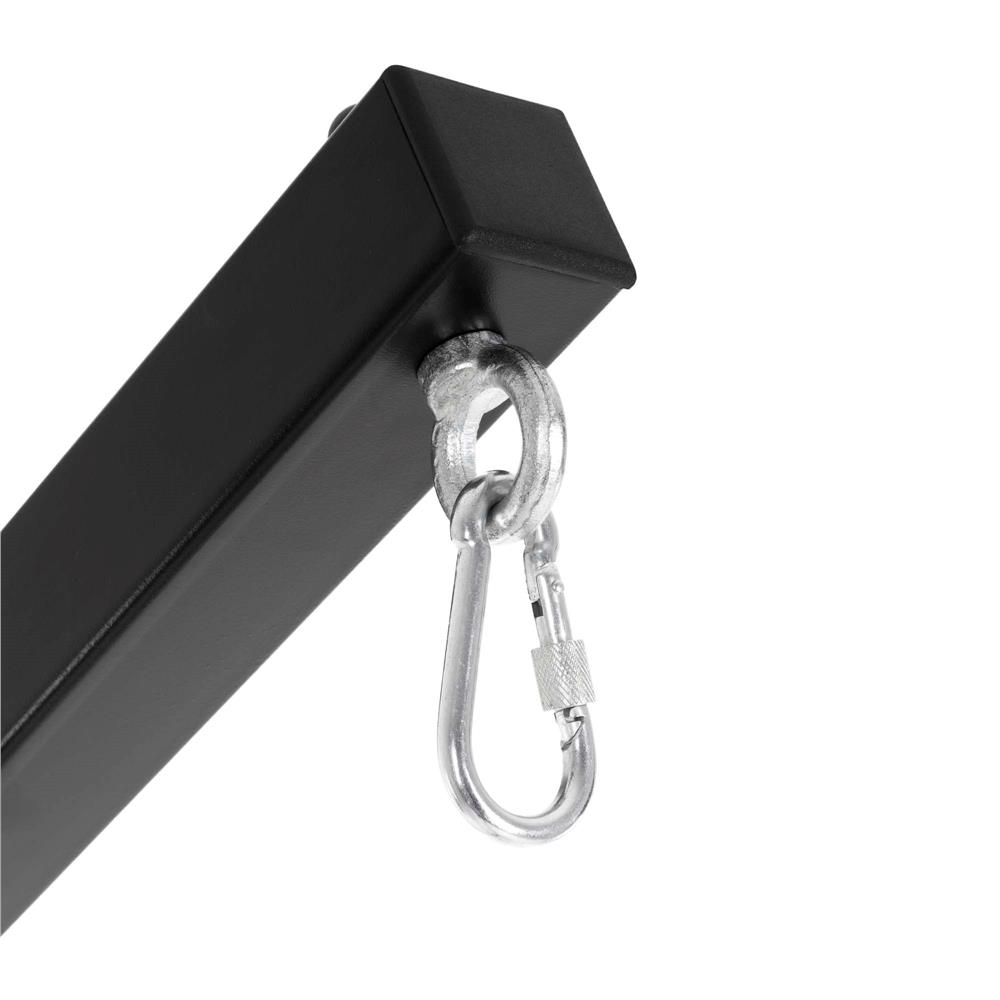 Suport leagan tip cuib sau hamac suspendat, cadru otel, maxim 180 kg, 92x92x205 cm, negru - imagine 14