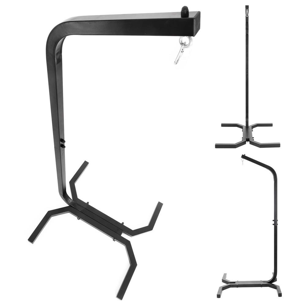 Suport leagan tip cuib sau hamac suspendat, cadru otel, maxim 180 kg, 92x92x205 cm, negru - imagine 3