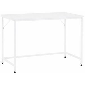 Birou cu blat MDF si cadru metalic, 100x50x76 cm, alb