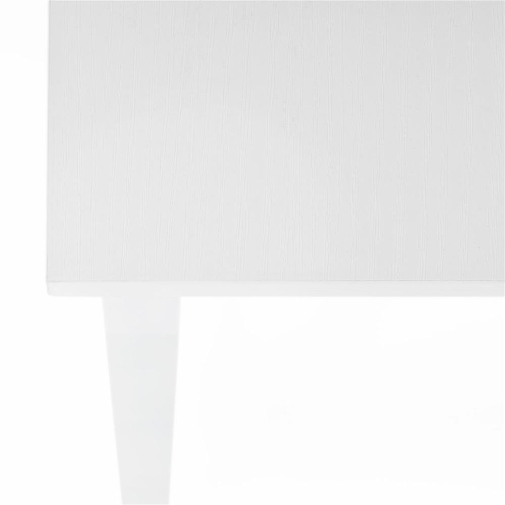 Birou cu blat MDF si cadru metalic, 100x50x76 cm, alb - imagine 14