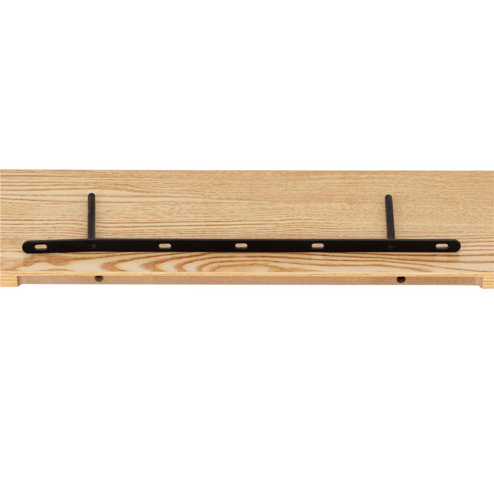 Set 3 rafturi plutitoare decorative de perete, din MDF cu suport metalic, 30, 45 si 60 cm, maro - imagine 13