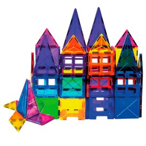 Set de constructie din cuburi magnetice educative pentru copii 48 de piese, multicolor