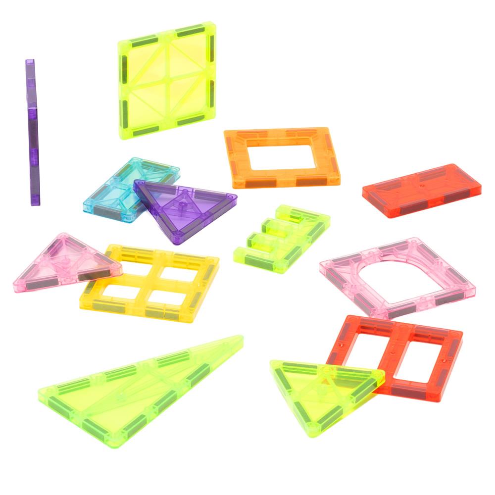 Set de constructie din cuburi magnetice educative pentru copii 48 de piese, multicolor - imagine 2