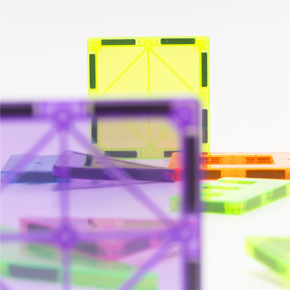 Set de constructie din cuburi magnetice educative pentru copii 48 de piese, multicolor - imagine 6