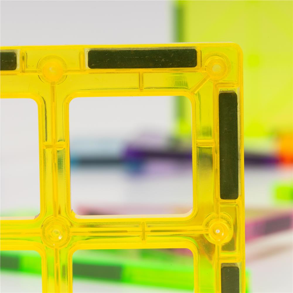 Set de constructie din cuburi magnetice educative pentru copii 120 de piese, multicolor - imagine 3