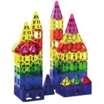 Set de constructie din cuburi magnetice educative pentru copii 120 de piese, multicolor