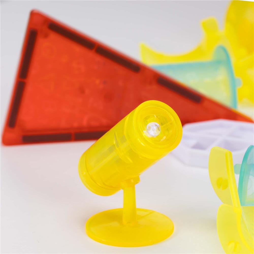 Set de constructie din cuburi magnetice educative pentru copii 134 de piese, multicolor - imagine 3