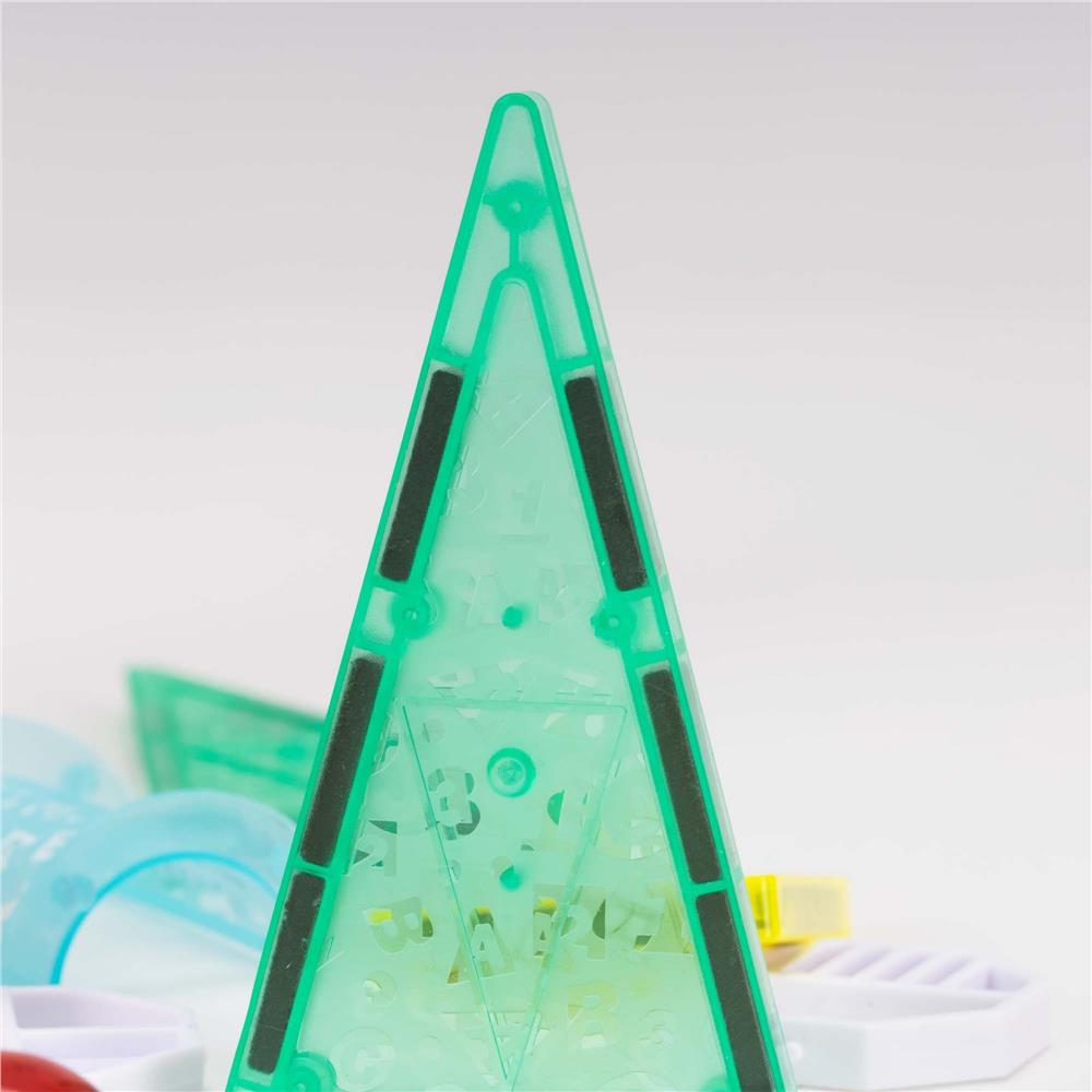 Set de constructie din cuburi magnetice educative pentru copii 134 de piese, multicolor - imagine 7