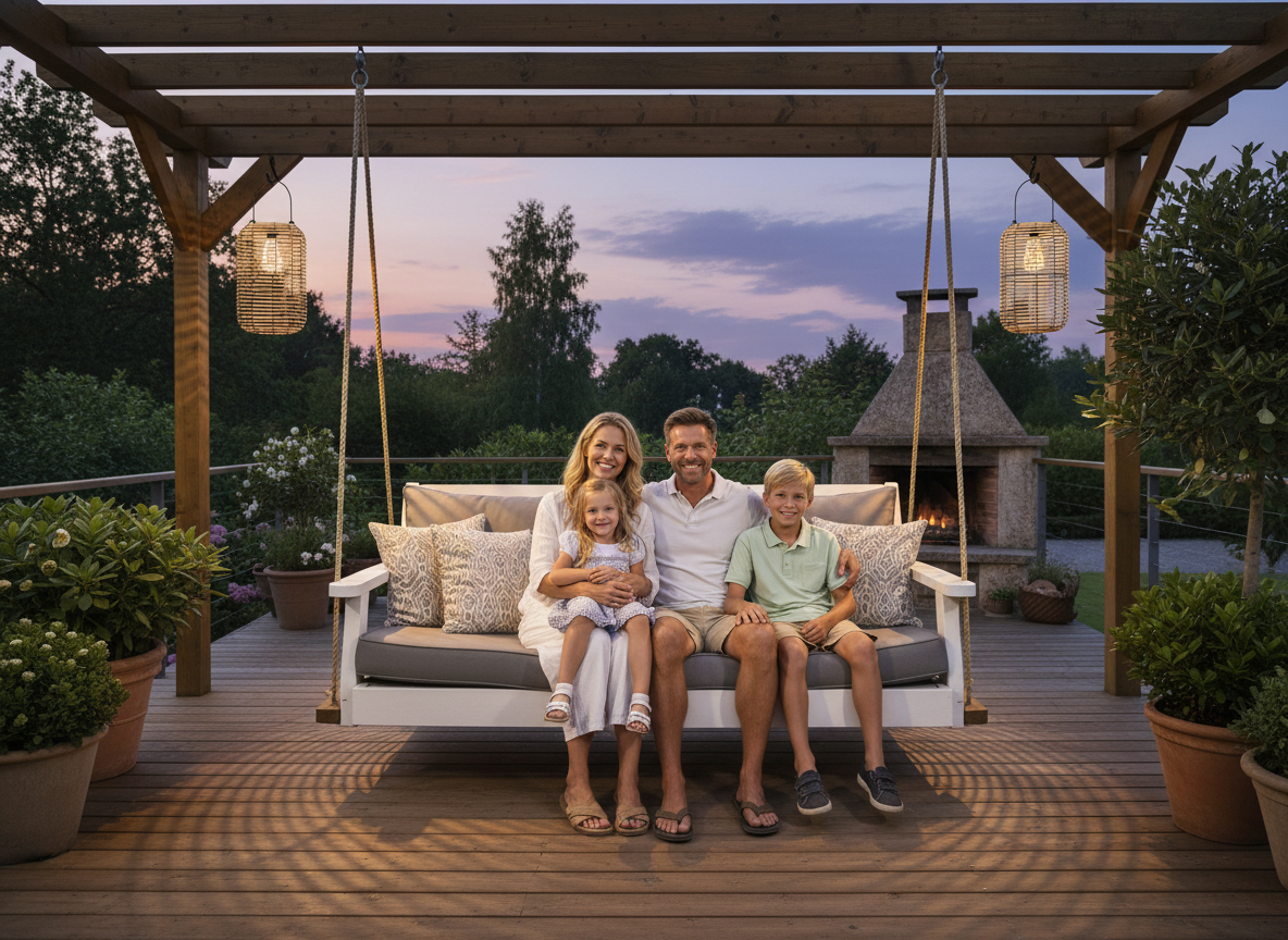 Felinar solar metalic decorativ pentru gradina, 32 cm, bej - imagine 2