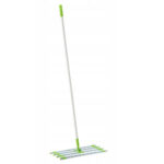 Nivelator manual gazon si teren cu cap lat din otel si aluminiu, 60x25 cm, maner 164 cm, verde
