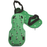 Sandale pentru aerarea gazonului cu 26 tepi metalici, curele reglabile, 30x13 cm, verde