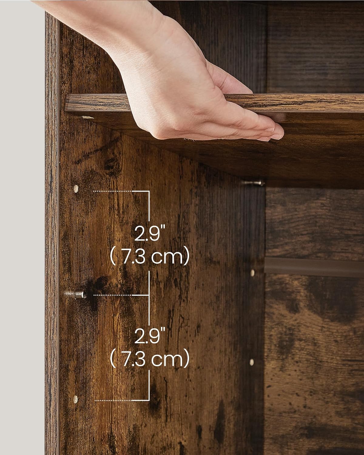 VASAGLE Pantofar cu banca cu 12 compartimente si perna, sarcina 136 kg, 104x30x48 cm, maro rustic - imagine 3