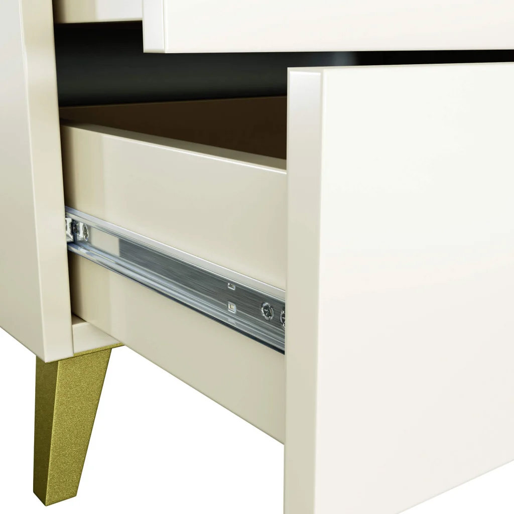 Comoda MOBI K-04, 4 sertare, 60x37x73 cm, casmir cu detalii aurii - imagine 7